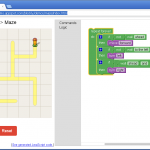 Blocky solving maze solution